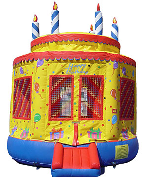 Large Birthday Cake Inflatable Bounce House