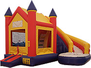 Castle Curve Wet/Dry Inflatable Bounce House Slide Combo