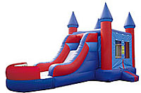 Castle Flat Roof Inflatable Bounce House Slide Combo