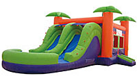 Paradise 2 Lane Wet/Dry Inflatable Bounce House Slide Combo