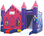 Princess V Roof  4N1 Inflatable Bounce House Slide Combo