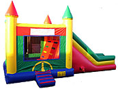 Giant Castle Jump with Two Lane Slide