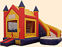 Castle Curve Wet/Dry Inflatable Bounce House Slide Combo Bounce House