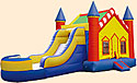Castle V Roof Inflatable Bounce House Slide Combo