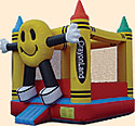 Happy Face Crayonland Inflatable Bounce House Bounce House