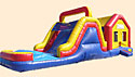 Fun House 2 Piece Wet/Dry Inflatable Bounce House Slide Combo Bounce House