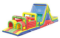 52' Wet/Dry Inflatable Obstacle Course Bounce House