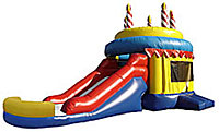 Birthday Cake Wet/Dry Combo Bounce House
