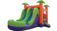 Paradise 2 Lane Slide Wet/Dry Combo Bounce House