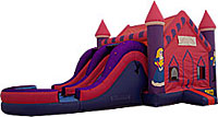 Princess 2 Lane Slide Wet/Dry Combo Bounce House