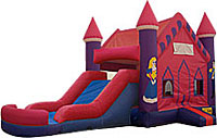 Princess V Roof Combo Bounce House