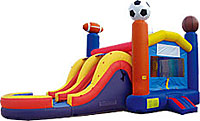 Sports 2 Lane Slide Wet/Dry Combo Bounce House
