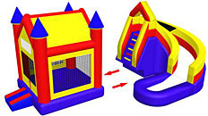 Castle Curve 2 Wet/Dry Combo  Bounce House