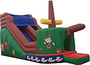 Pirate Ship Large Dry Slide        Bounce House