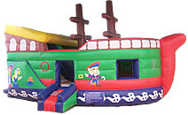 Pirate Ship Small Dry Slide        Bounce House