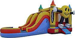 Wet / Dry Bounce House Slide Inflatable ComboSpecial