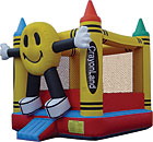 Happy Face Crayonland Inflatable Bounce House Bounce House