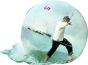 Walking Water Ball made w/ PVC Bounce House