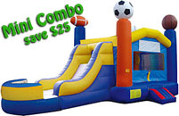 Sports Bounce House Slide Wet / Dry Combo | Economy Unit # 223 - Salt Lake City, Ogden, and Provo, Utah