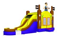 Pirate 2 Lane Wet/Dry Combo Bounce House